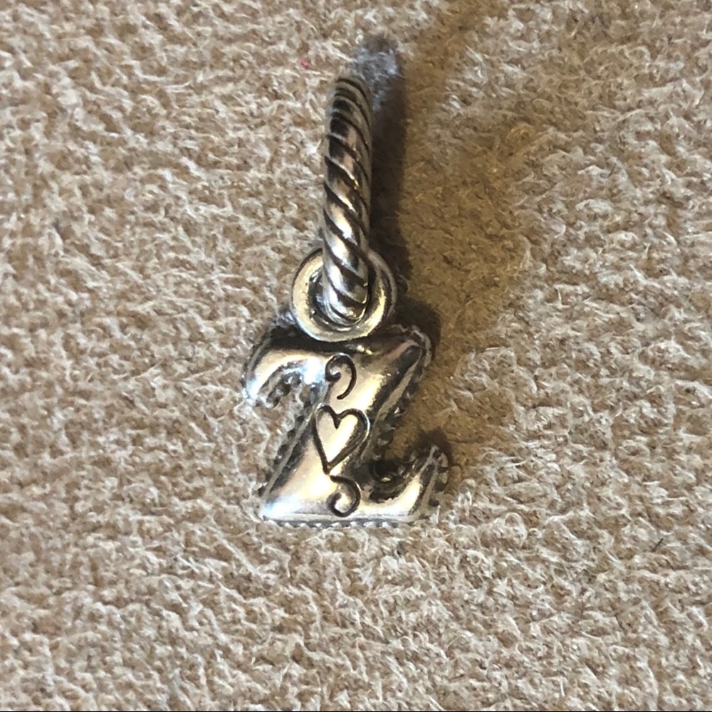 🆕 Brighton Alphabet Collection letter z silver charm Initial Retired NWOT